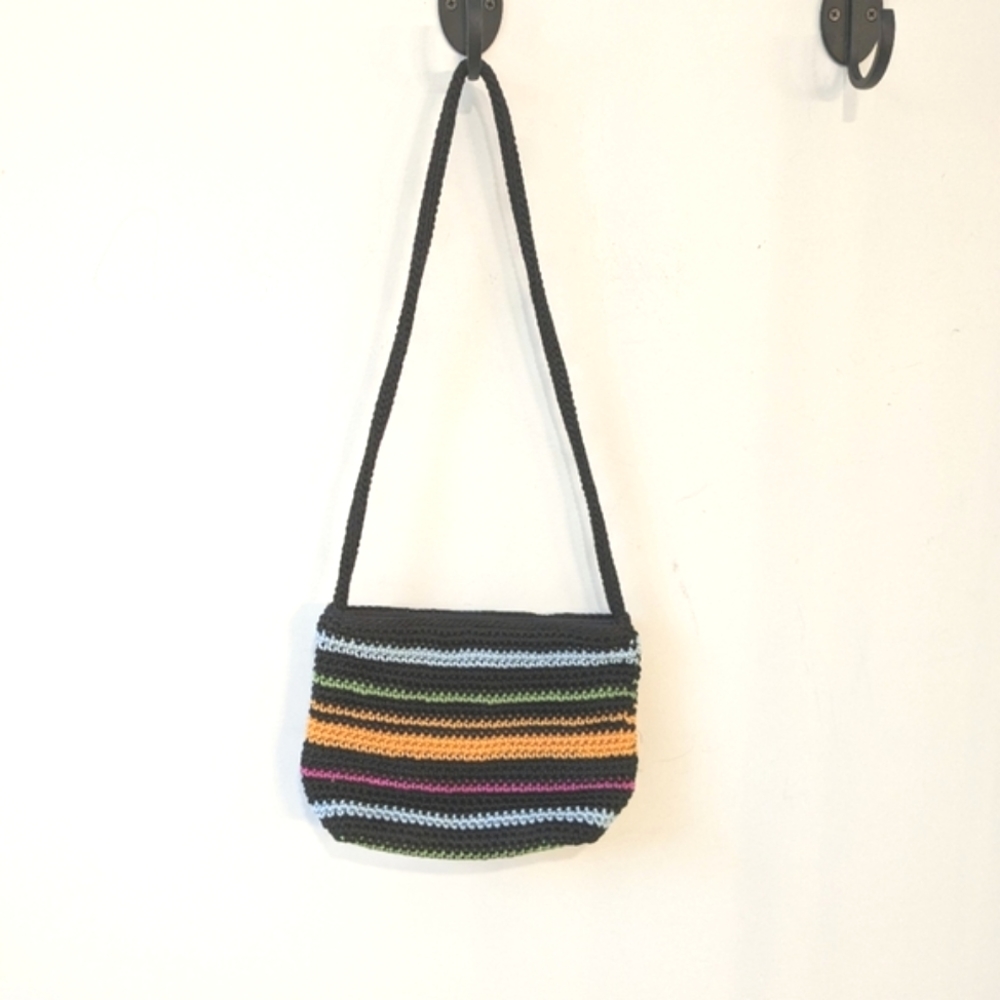 The Sak Vintage Y2K 90s Multicolored Stripe Woven Purse